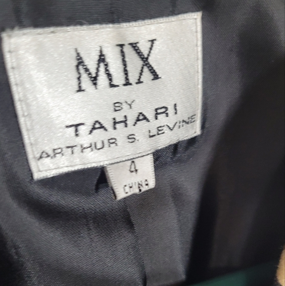 Mix by Tahari Arthur S. Levine animal print Blazer Jacket Sz 4 - Picture 5 of 5